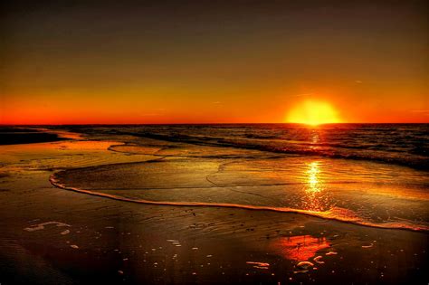 Sunset over the lake